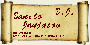 Danilo Janjatov vizit kartica